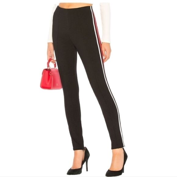 Sanctuary by Revolve Track Sport Stripe White and Red Pant in Black Size 1X - Picture 1 of 9